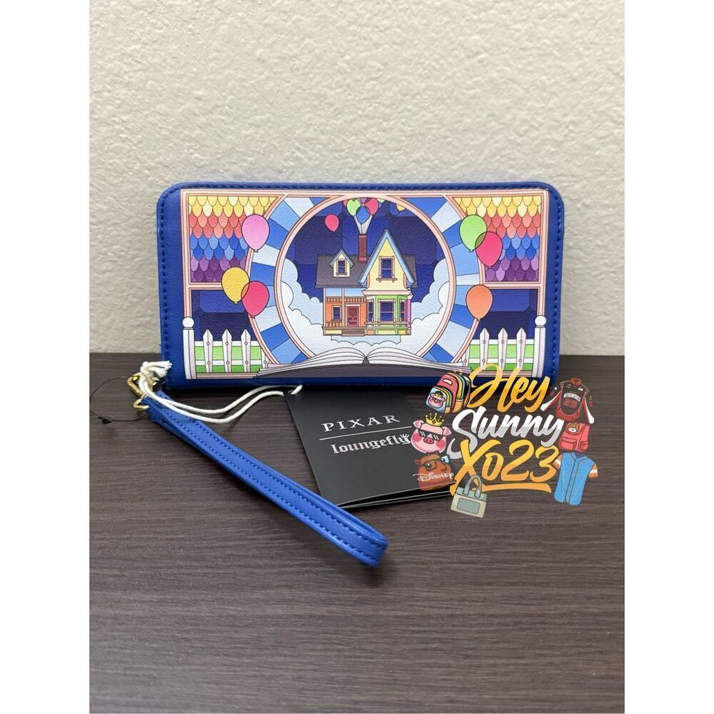 Loungefly Disney Pixar Up House Stained Glass Tech Wallet